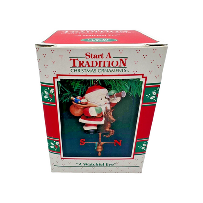 1992 "A Watchful Eye" Enesco Ornament (Santa Claus) 595713 Image2