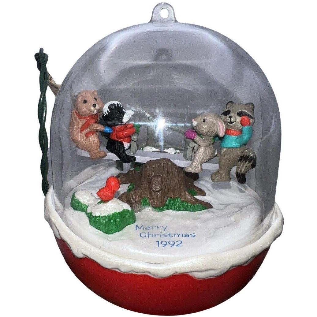 1992 Animal on Seesaw Hallmark Ornament (Forest Frolics) QLX7254