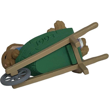 1992 Barrow of Giggles Rabbits Hallmark Ornament (Easter) QEO8402