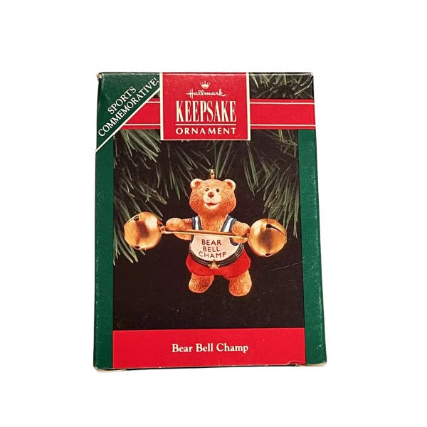1992 Bear Bell Champ Hallmark Ornament (Teddy Bear) QX5071