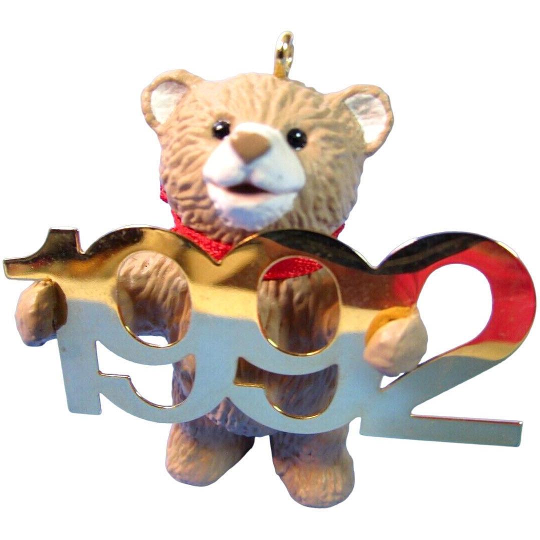 1992 Bear with Brass 1992 Hallmark Ornament (Fabulous Decade) QX4244