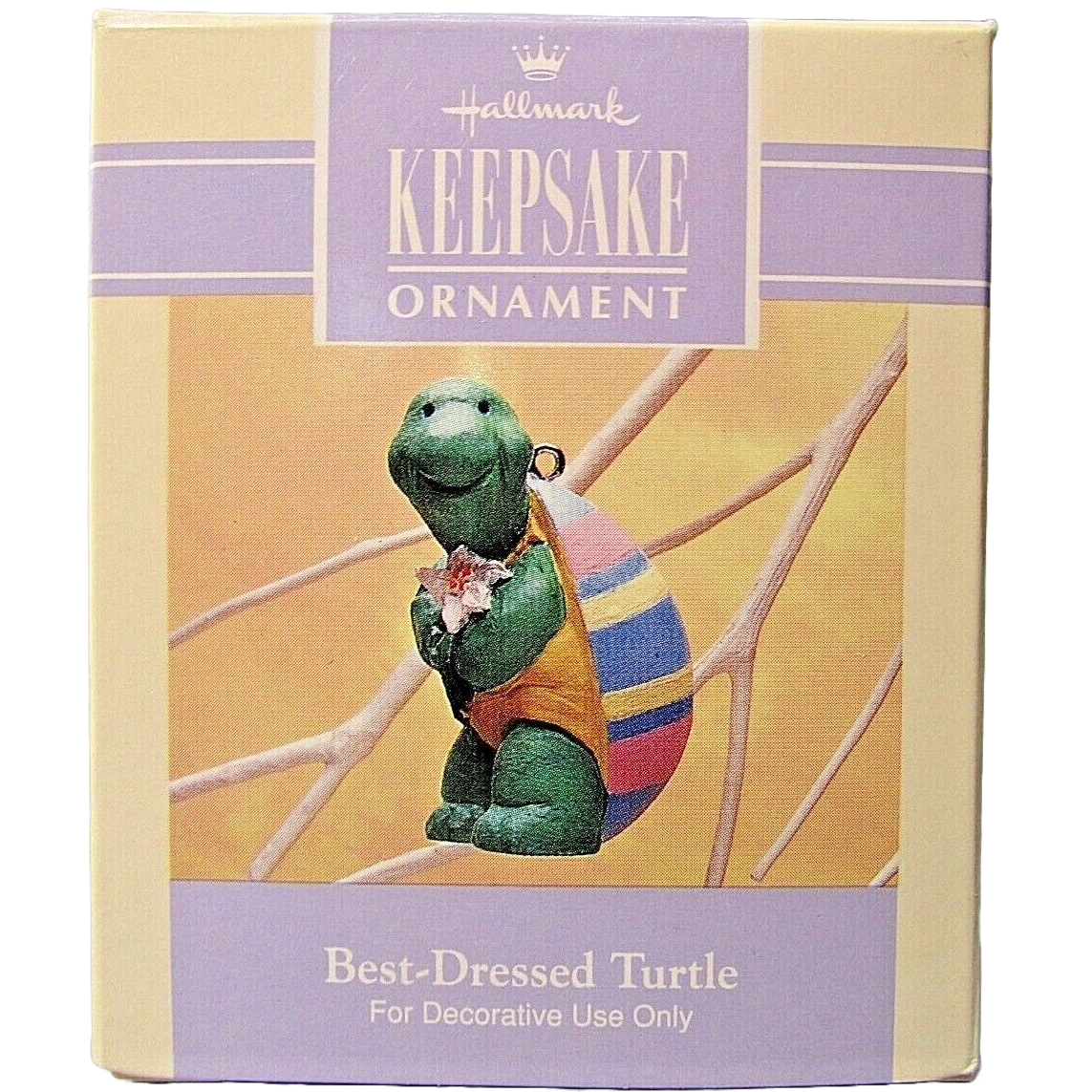 1992 Best-Dressed Turtle Hallmark Ornament (Easter) QEO8392