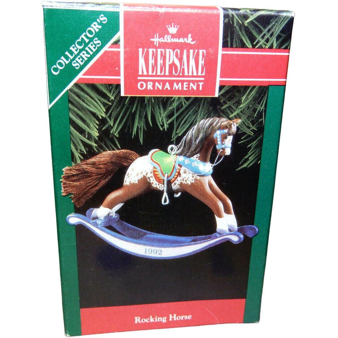1992 Brown - White Feet Hallmark Ornament (Rocking Horse) QX4261