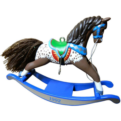 1992 Brown - White Feet Hallmark Ornament (Rocking Horse) QX4261