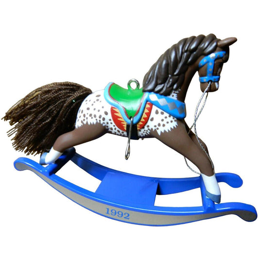 1992 Brown - White Feet Hallmark Ornament (Rocking Horse) QX4261