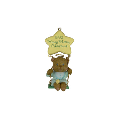 1992 Christmas Swingtime Carlton Cards Ornaments (Teddy Bear) 120505-6 Image1