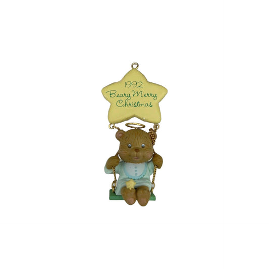 1992 Christmas Swingtime Carlton Cards Ornaments (Teddy Bear) 120505-6 Image1