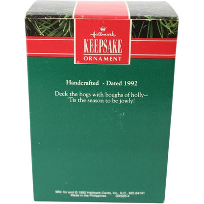 1992 Deck the Hogs Hallmark Ornament (Pig) QX5204