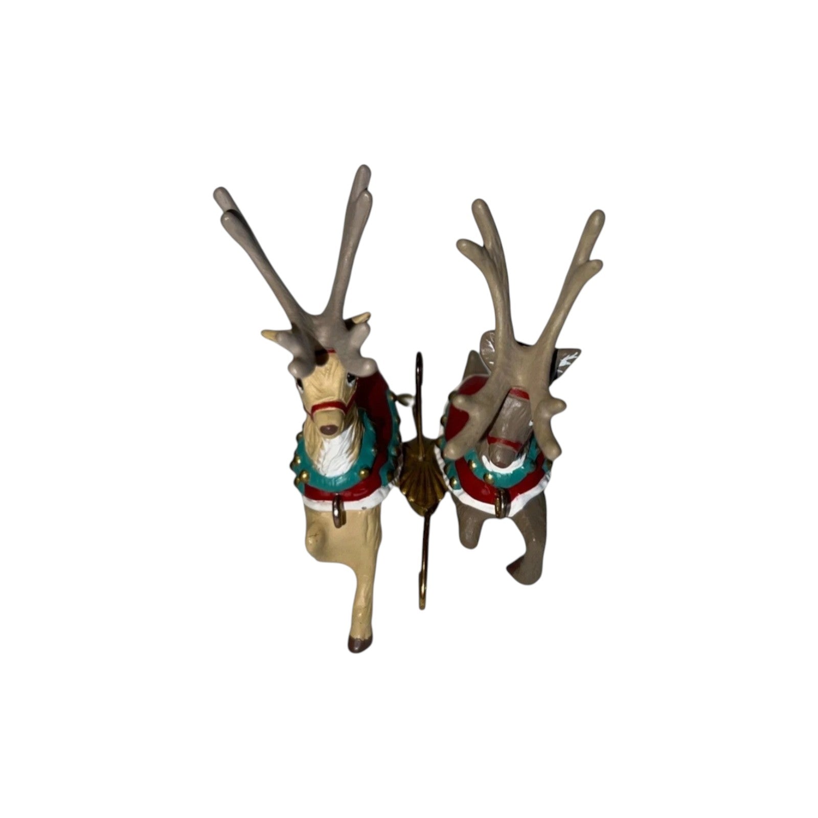 1992 Donder & Blitzen Hallmark Ornament (Santa and His Reindeer) XPR9738 Image5