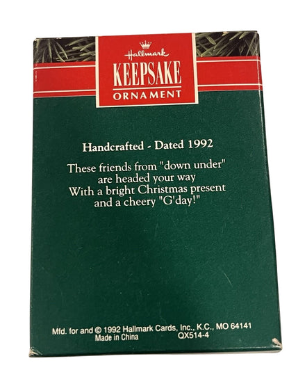 1992 Down‑Under Holiday Hallmark Ornament (Kangaroo with Joey) QX5144