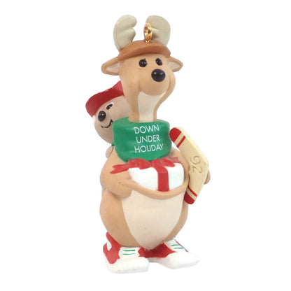 1992 Down‑Under Holiday Hallmark Ornament (Kangaroo with Joey) QX5144