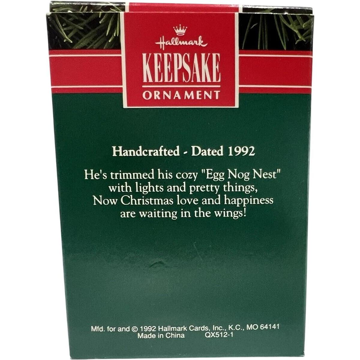 1992 Egg Nog Nest Hallmark Ornament (Bird) QX5121