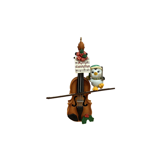 1992 Festive Fiddlers - First Issue in the " Music Lovers" Series Enesco Ornament (Penguins) 586501 Image1
