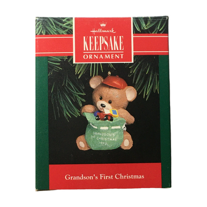 1992 GrandSon's First Christmas Hallmark Ornament (GrandSon) QX4621 Image2