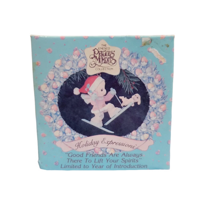 1992 Holiday Expressions - "Good Friends are always there to lift your spirits" Enesco Ornament (Precious Moments) 831190 Image2