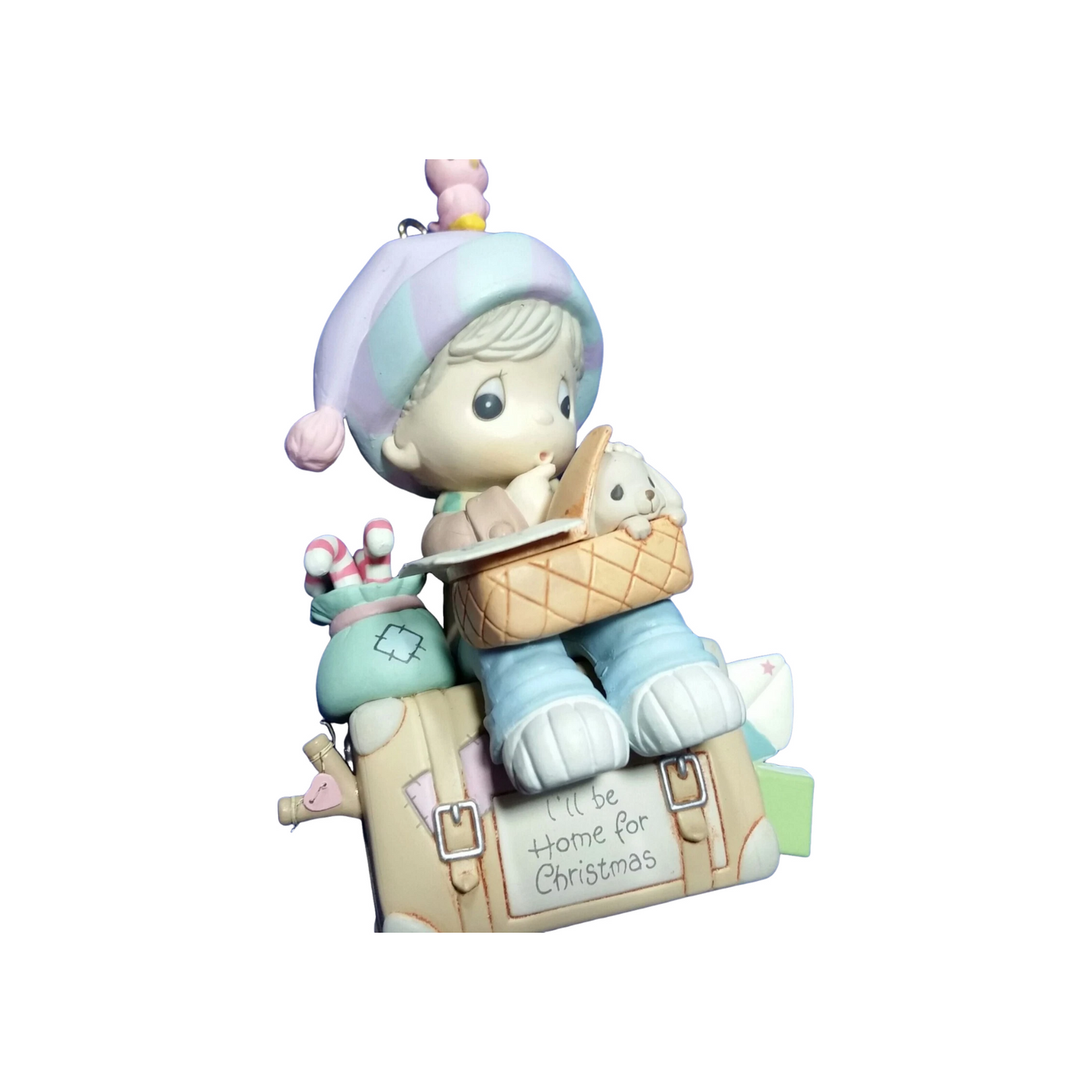 1992 Holiday Expressions - "I'll Be Home for Christmas" Enesco Ornament (Precious Moments) 588628 Image3
