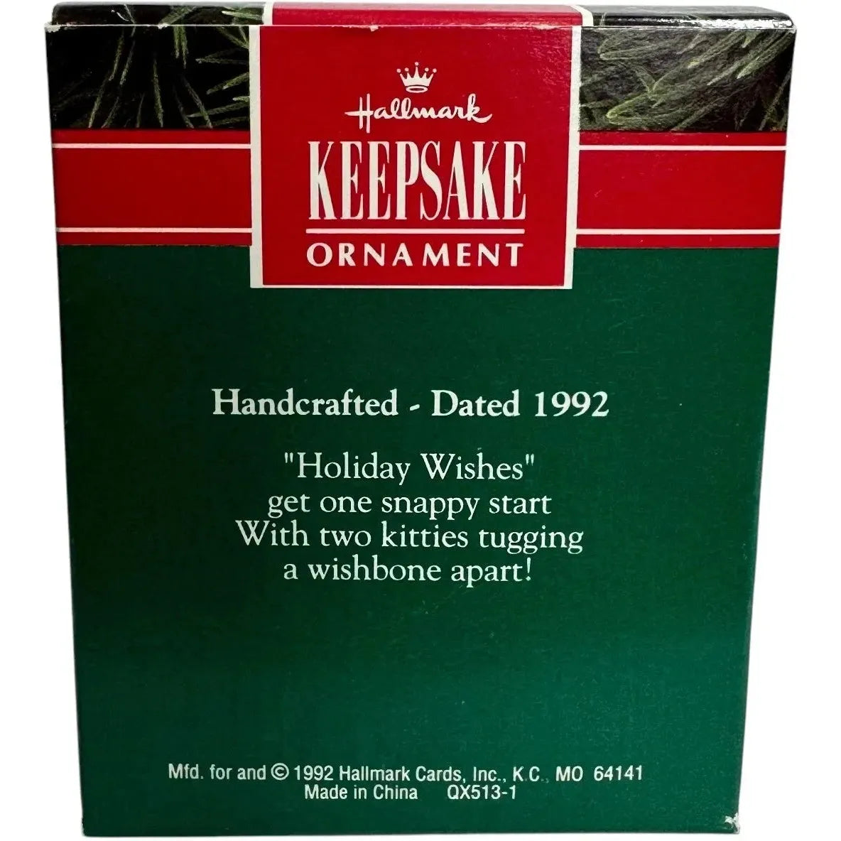 1992 Holiday Wishes Hallmark Ornament (Animal) QX5131
