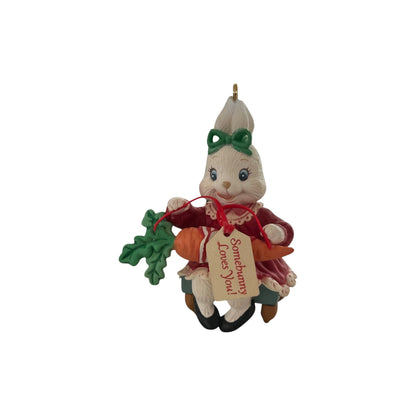 1992 Honeybunny Christmas (Bunny) Carlton Cards Heirloom Ornament 120494-7 Image1