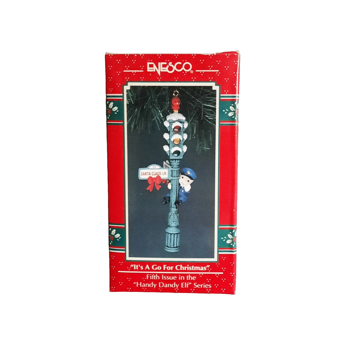 1992 It's a Go For Christmas - Fifth Issue in the "Handy Dandy Elf" Series Enesco Ornament (Bird) 587095 Image2