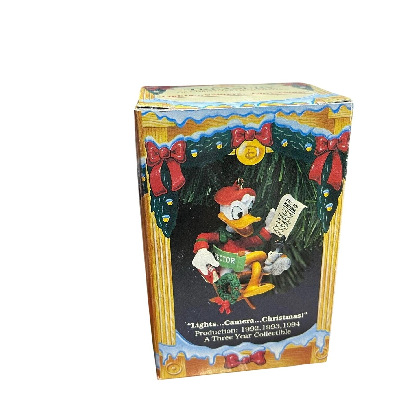 1992 Lights...Camera...Christmas! Donald Duck Enesco Ornament (Disney) 594369 Image2