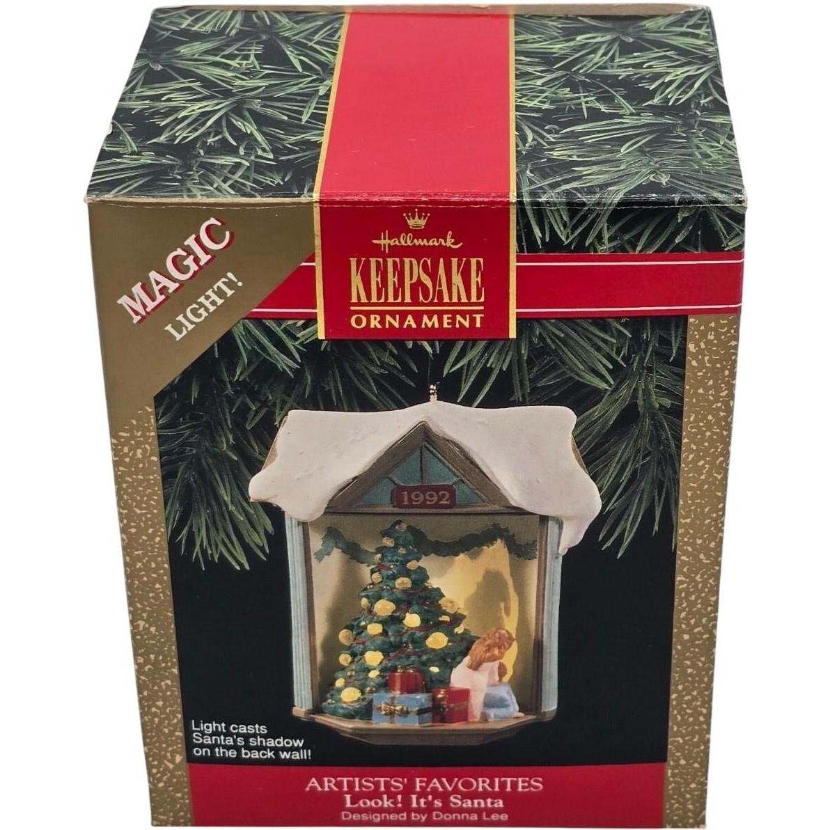 1992 Look! It's Santa Hallmark Ornament (Home) QLX7094