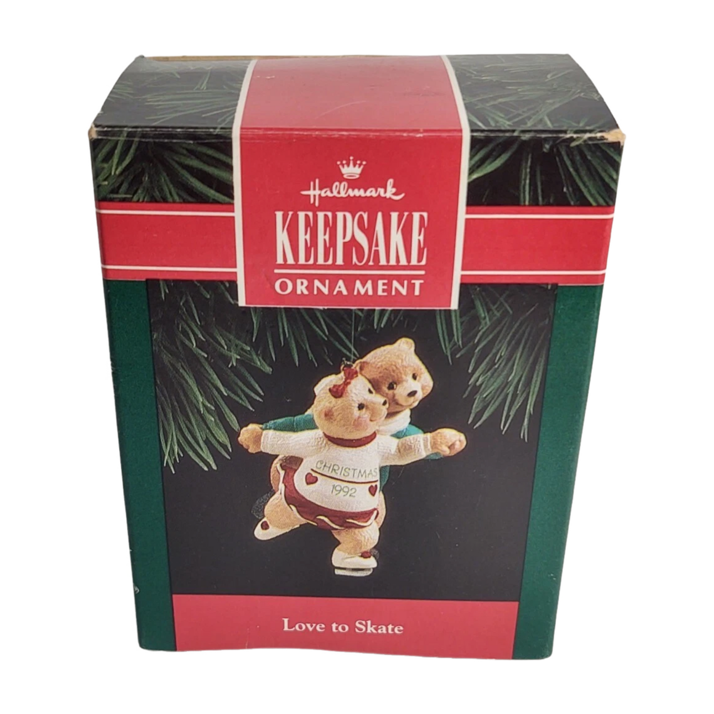 1992 Love to Skate Hallmark Ornament (Teddy Bear) QX4841 Image2