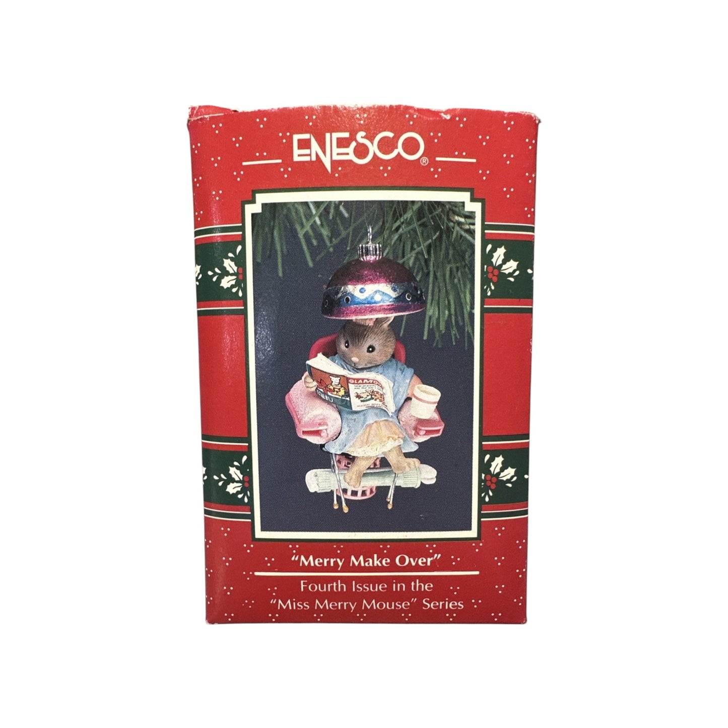 1992 Merry Make Over Miss Mouse Enesco Ornament 589586 Image2