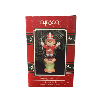 1992 Music, Mice-Tro! - First Issue in the "Mouse Band" Series Enesco Ornament (Mouse) 575143 Image2