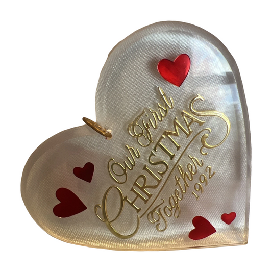 1992 Our First Christmas Together Hallmark Ornament (Acrylic) QX3011 Image1