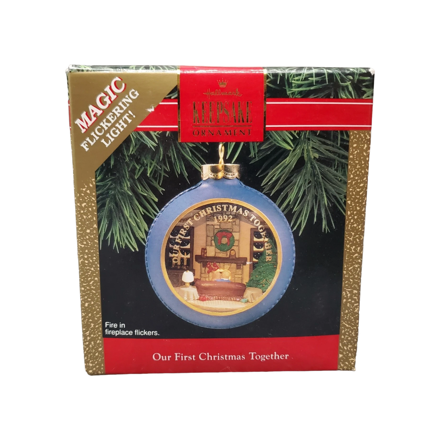 1992 Our First Christmas Together Hallmark Ornament (Our Christmas Together) QLX7221 Image2