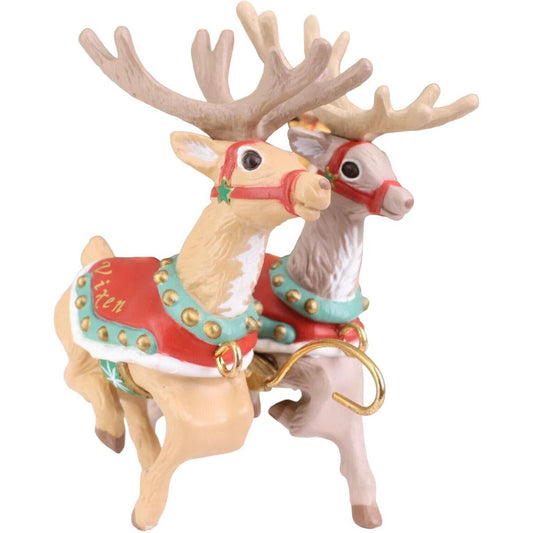 1992 Prancer & Vixen Hallmark Ornament (Santa and His Reindeer) XPR9736