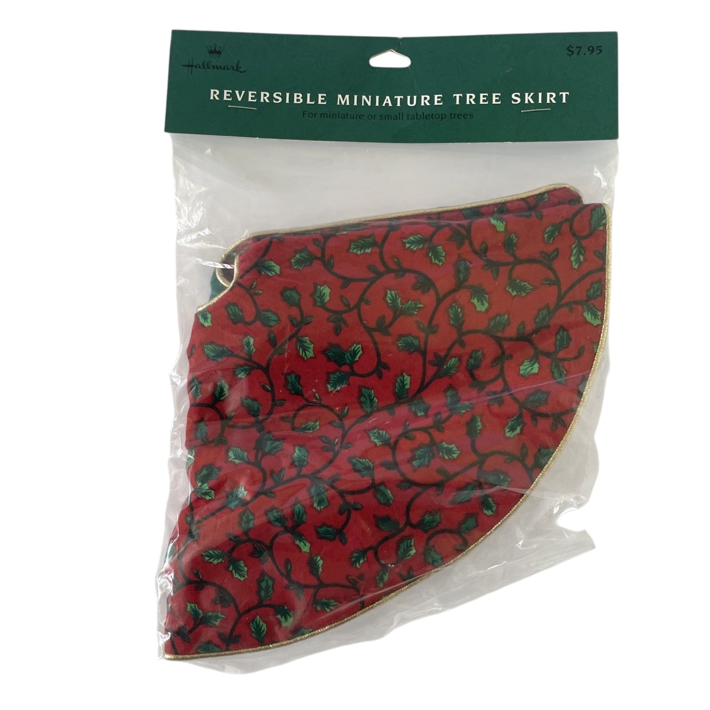 1992 Reversible Miniature Tree Skirt (Miniature Ornament)