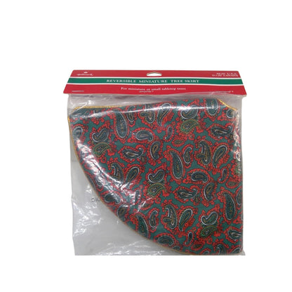 1992 Reversible Miniature Tree Skirt (Miniature Ornament)
