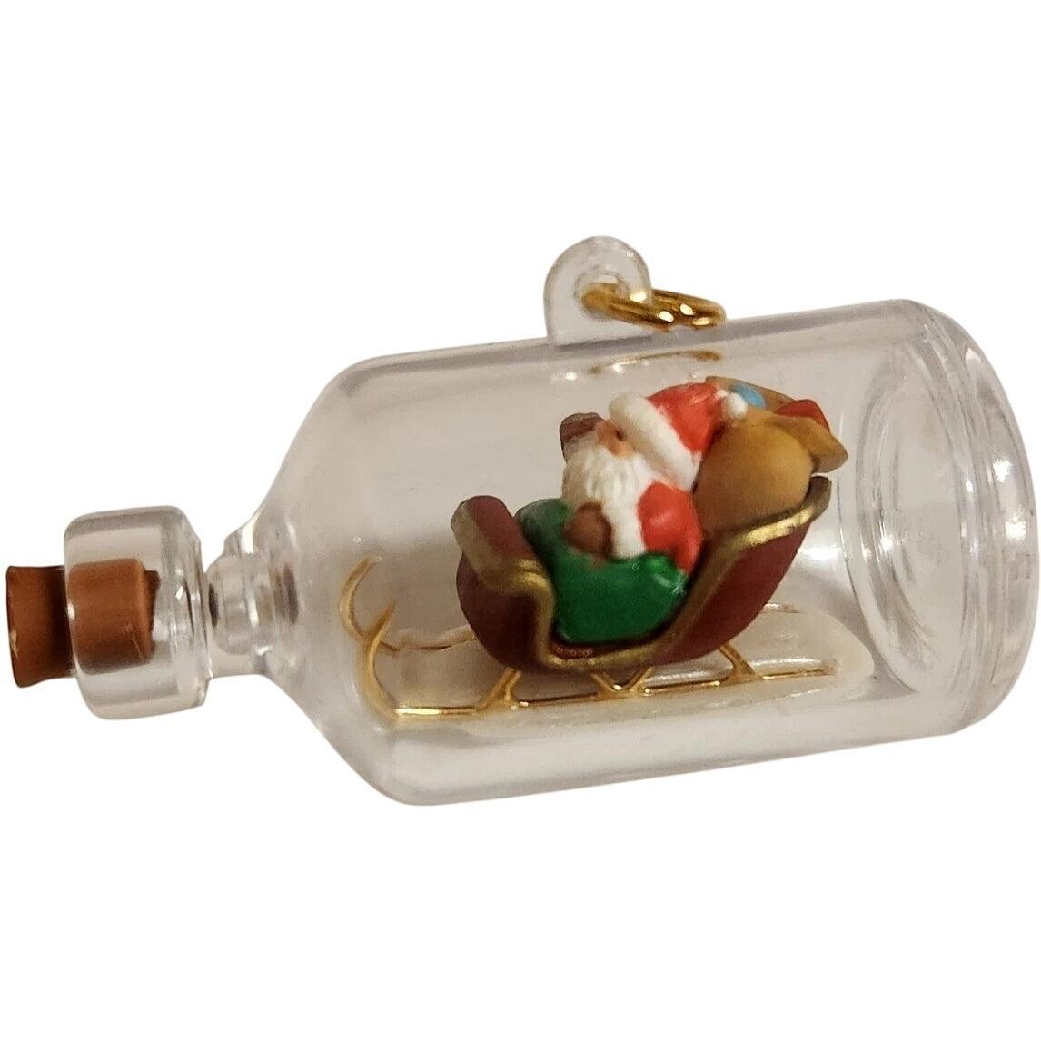 1992 Santa in a Bottle Hallmark Ornament (Inside Story) QXM5881