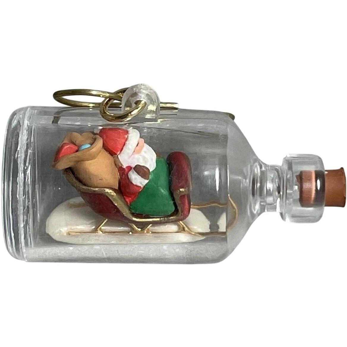 1992 Santa in a Bottle Hallmark Ornament (Inside Story) QXM5881