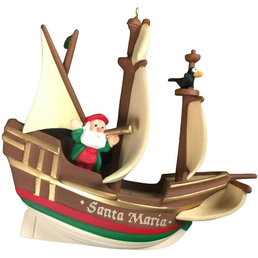 1992 Santa Maria Hallmark Ornament (Boat) QX5074