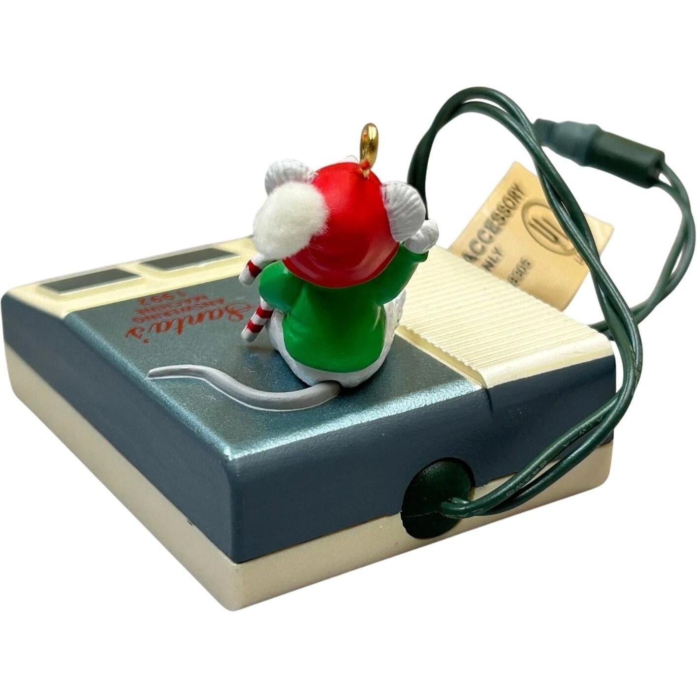 1992 Santa's Answering Machine Hallmark Ornament (Mouse) QLX7241
