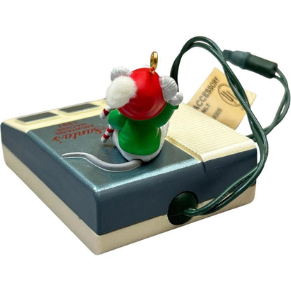 1992 Santa's Answering Machine Hallmark Ornament (Mouse) QLX7241