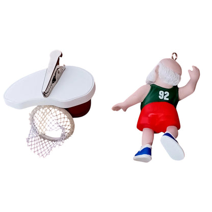 1992 Santa's Hook Shot Hallmark Ornament (Basketball) QX5434
