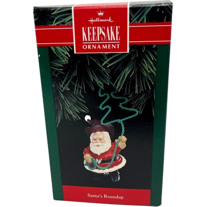 1992 Santa's Roundup Hallmark Ornament (Cowboy) QX5084