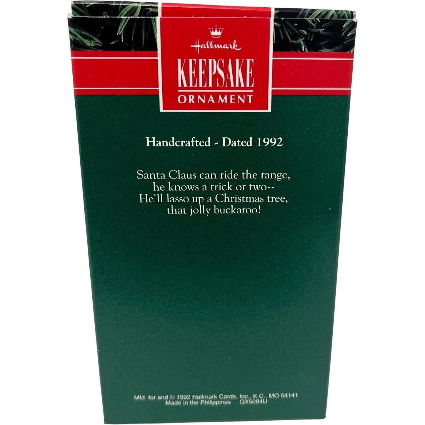1992 Santa's Roundup Hallmark Ornament (Cowboy) QX5084