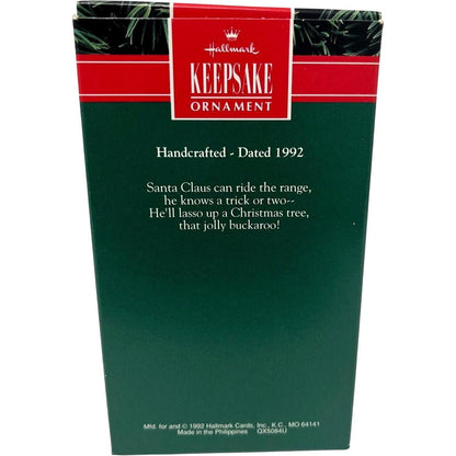 1992 Santa's Roundup Hallmark Ornament (Cowboy) QX5084