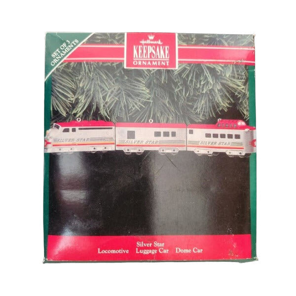 1992 Silver Star - Locomotive Luggage Dome Hallmark Ornament (Train) QX5324
