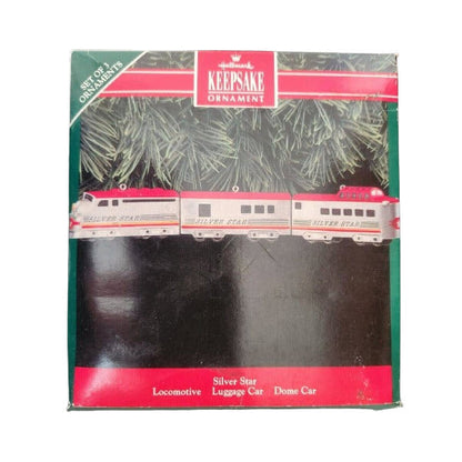 1992 Silver Star - Locomotive Luggage Dome Hallmark Ornament (Train) QX5324