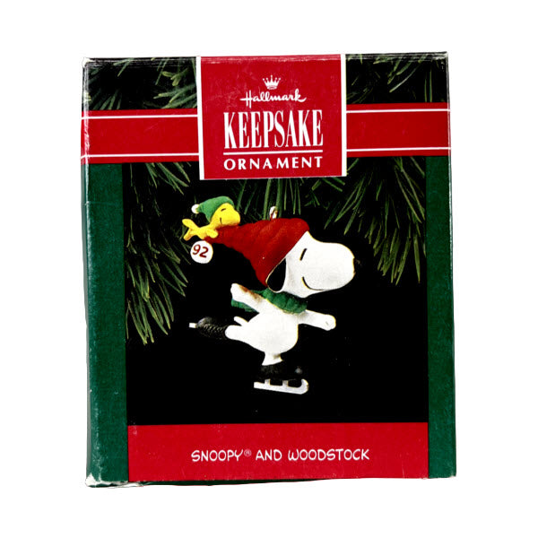 1992 Snoopy and Woodstock Hallmark Ornament (Peanuts) QX5954