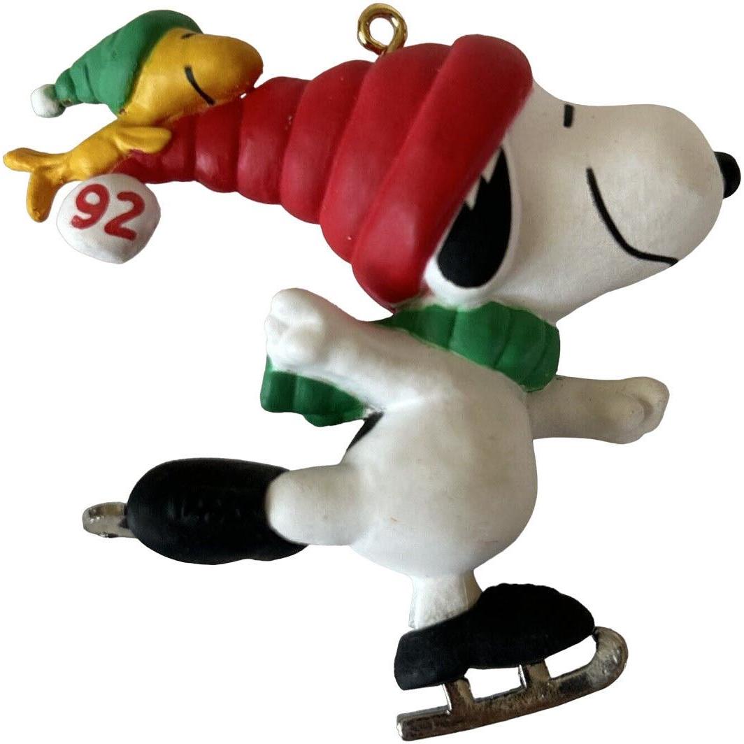 1992 Snoopy and Woodstock Hallmark Ornament (Peanuts) QX5954