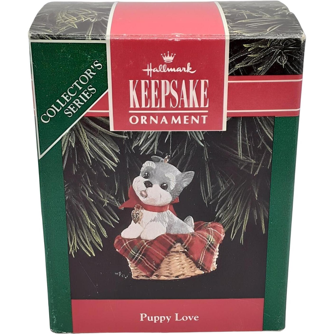 1992 Terrier Hallmark Ornament (Puppy Love) QX4484