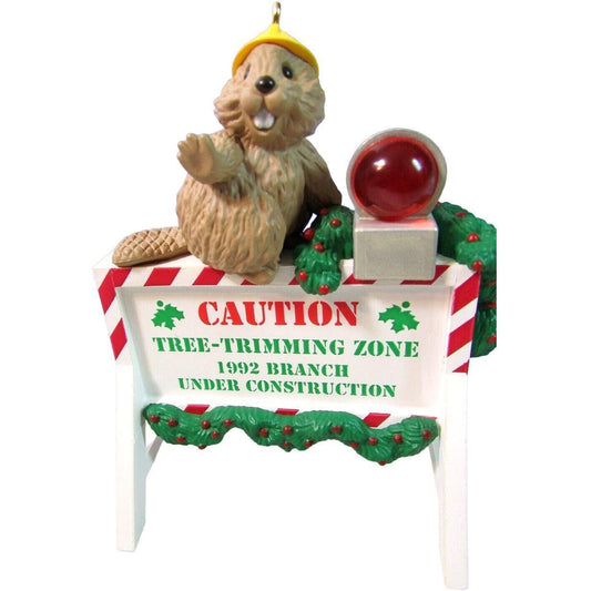 1992 Under Construction Hallmark Ornament (Beaver) QLX7324