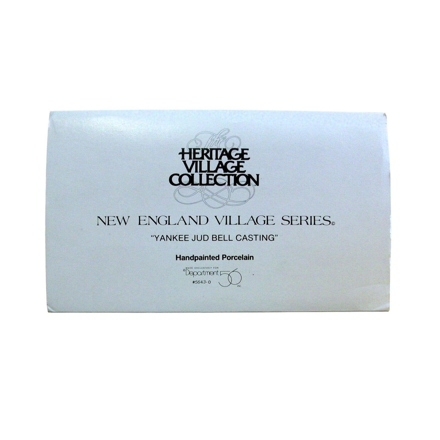 1992 Yankee Jud Bell Casting — New England Village Series Department 56 #5643-0 Image2