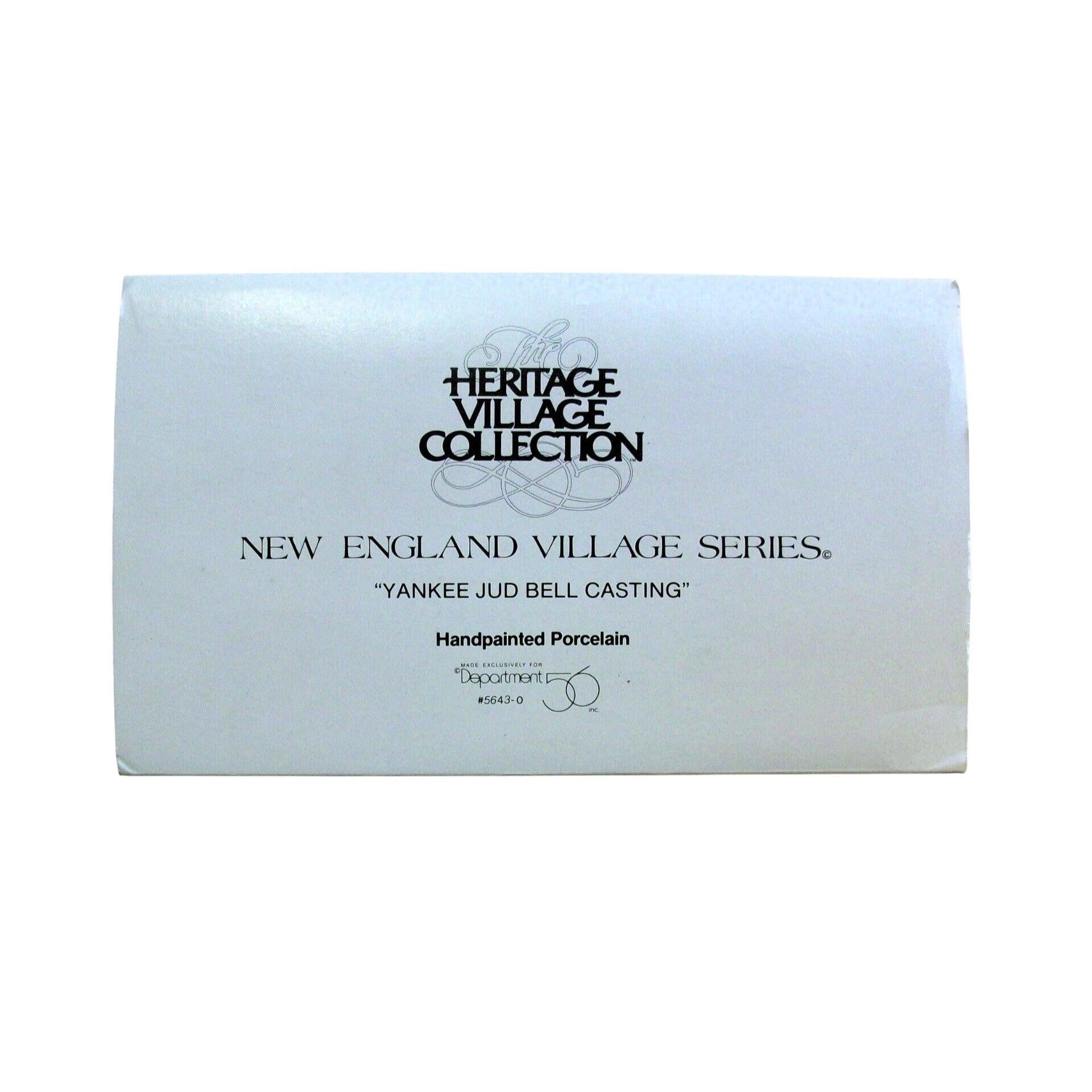 1992 Yankee Jud Bell Casting — New England Village Series Department 56 #5643-0 Image2